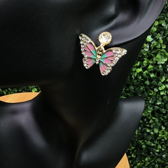 Butterfly earings spring summer color - Picture 1 of 3